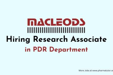 Macleods Hiring Research Associate in PDR Department