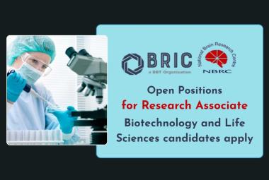 NBRC invites applications from Biotechnology and Life Sciences candidates