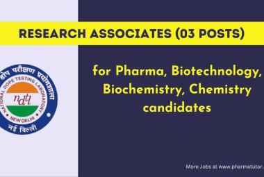 NDTL invites applications from Pharma, Biotechnology, Biochemistry, Chemistry candidates
