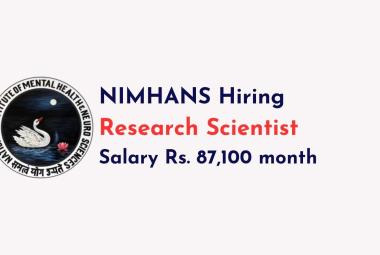 NIMHANS Hiring Research Scientist