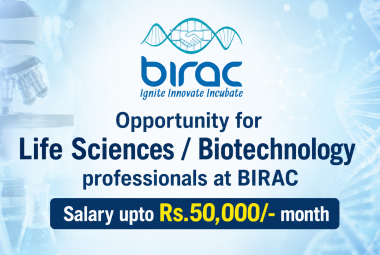 Opportunity for Life Sciences / Biotechnology professionals at BIRAC