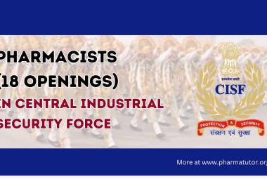 Recruitment for Pharmacists In Central Industrial Security Force