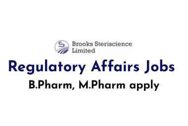 Regulatory Affairs Jobs at Brooks Steriscience Limited