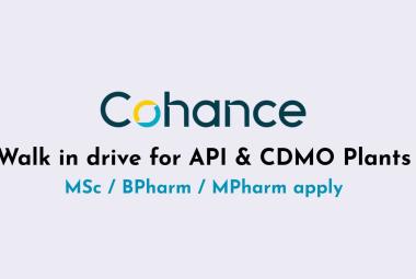 Walk in drive for API & CDMO Plants at Cohance Lifesciences