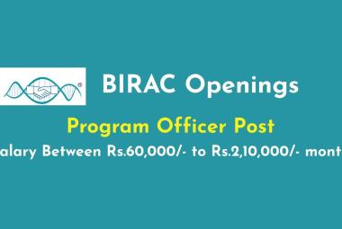 Work as Program Officer at Biotechnology Industry Research Assistance Council