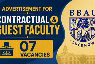 Advertisement for Contractual and Guest Faculty at Babasaheb Bhimrao Ambedkar University