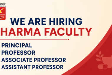 Advertisement for Pharma Faculty at Mahavir Institute of Pharmacy