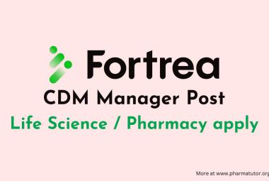CDM Manager Post at Fortrea - Life Science / Pharmacy apply