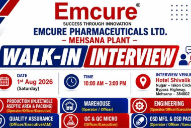 Emcure Interview : Pharma and Science Jobs in QA, QC, Production and Packing