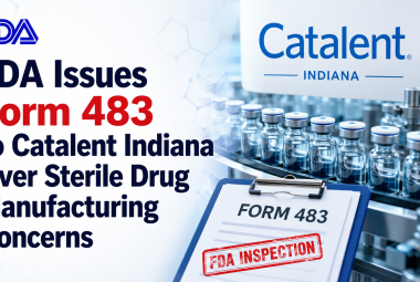 FDA Issues Form 483 to Catalent Indiana Over Sterile Drug Manufacturing Concerns