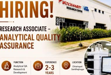 Hiring Research Associate in Analytical Quality Assurance at Wockhardt Group