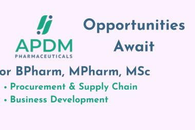 Jobs in Procurement & Supply Chain, Business Development at APDM Pharmaceuticals