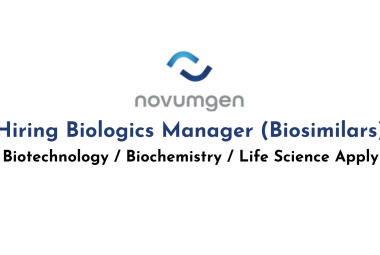 Novumgen Hiring Biologics Manager (Biosimilars)
