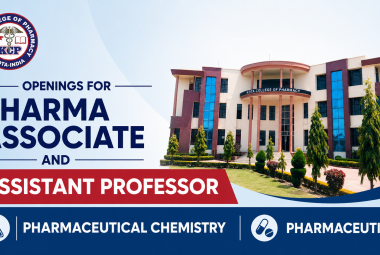 Openings for Pharma Associate and Assistant Professor at Kota College of Pharmacy