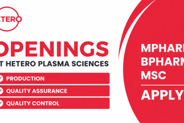 Openings in Production, Quality Assurance, Quality Control at Hetero Plasma Sciences