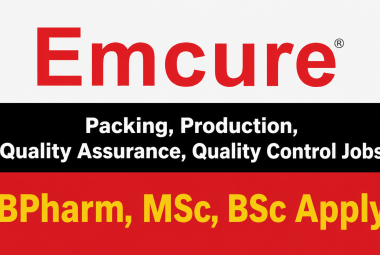 Packing, Production, Quality Assurance, Quality Control Jobs at Emcure