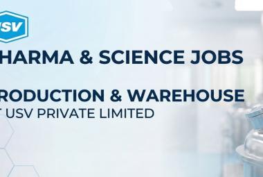 Pharma and Science Jobs in Production, Warehouse at USV Private Limited