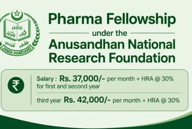 Pharma Fellowship under the Anusandhan National Research Foundation at Jamia Hamdard