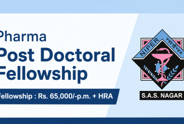 Pharma Post Doctoral Fellowship at NIPER