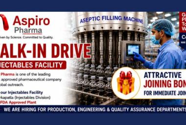 Production, Quality Control and Quality Assurance Jobs at Aspiro Pharma