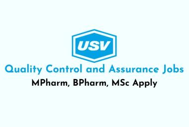 Quality Control and Quality Assurance Jobs at USV Private Limited