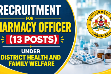 Recruitment for Pharmacy Officer under District Health and Family Welfare