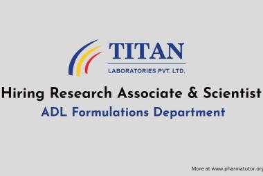 Titan Pharma Hiring Research Associate & Scientist