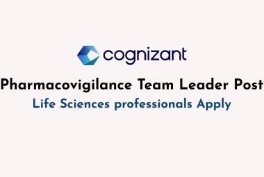 Work as Pharmacovigilance Team Leader at Cognizant