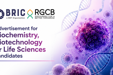Advertisement for Biochemistry, Biotechnology, or Life Sciences candidates at BRIC-RGCB