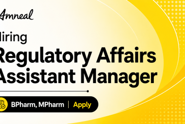 Amneal Pharma Hiring Regulatory Affairs Assistant Manager