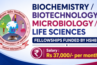 Biochemistry / Biotechnology / Microbiology / Life Sciences Fellowships funded by HSHEC