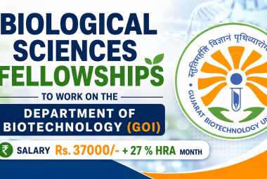 Biological Sciences Fellowships to work on the Department of Biotechnology (GOI), GBU