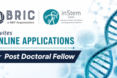 BRIC-inStem invites online applications for Post Doctoral Fellow