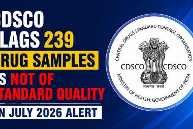 CDSCO Flags 239 Drug Samples as Not of Standard Quality in July 2026 Alert