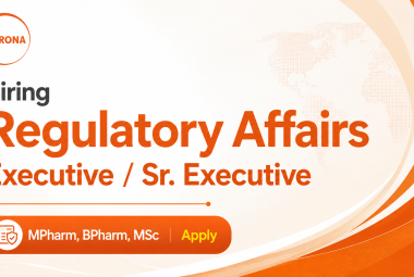CORONA Remedies Hiring Regulatory Affairs Executive / Sr. Executive