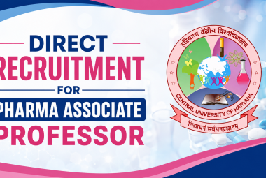 Direct Recruitment for Pharma Associate Professor at Central University of Haryana