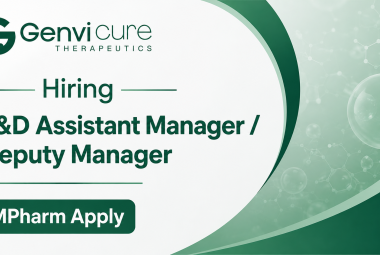 Genvicure Hiring F&D Assistant Manager / Deputy Manager