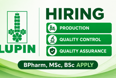 Hiring for Production, Quality Control and Assurance at Lupin Ltd