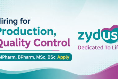 Hiring for Production, Quality Control at Zydus Lifesciences