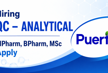 Hiring QC – ANALYTICAL at Puerto Life Sciences Pvt. Ltd
