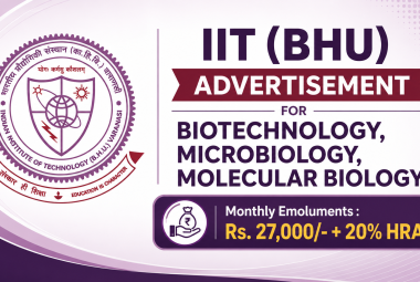 IIT (BHU) Advertisement for Biotechnology, Microbiology, Molecular Biology