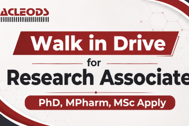 Macleods Walk in Drive for Research Associate