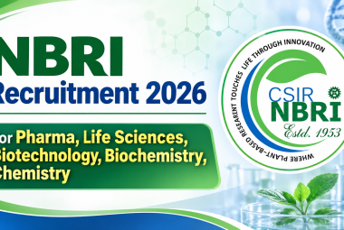 NBRI Recruitment 2026 for Pharma, Life Sciences, Biotechnology, Biochemistry, Chemistry candidates