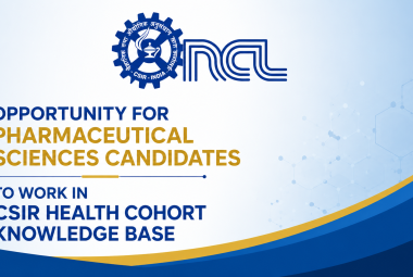NCL Opportunity for Pharmaceutical Sciences candidates to work in CSIR Health Cohort Knowledge base