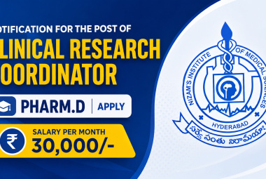 Notification for the Post of Clinical Research Coordinator at NIMS