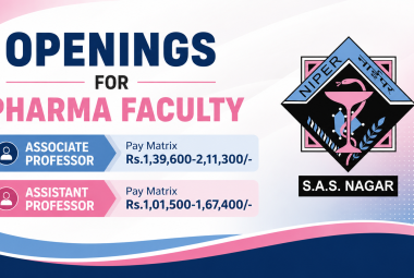 Openings for Pharma Associate and Assistant Professor at NIPER