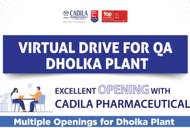Openings in Quality Assurance at Cadila Pharmaceuticals