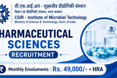 Pharmaceutical Sciences Recruitment at IMTECH