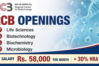 RCB Openings : Life Sciences, Biotechnology, Biochemistry, Microbiology Apply