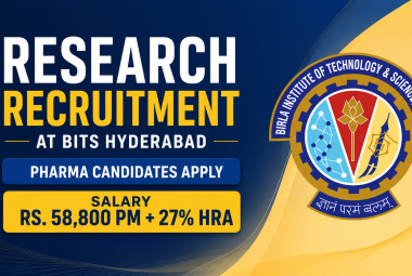 Research Recruitment at BITS Hyderabad - Pharma candidates Apply